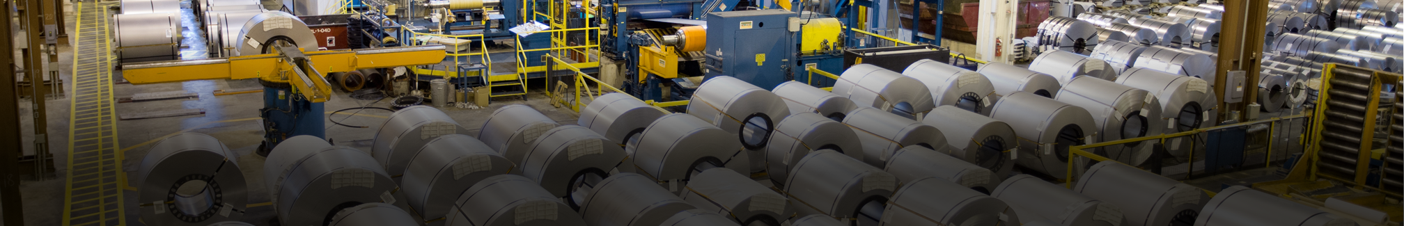 Steel rolls stored at Taylor Steel